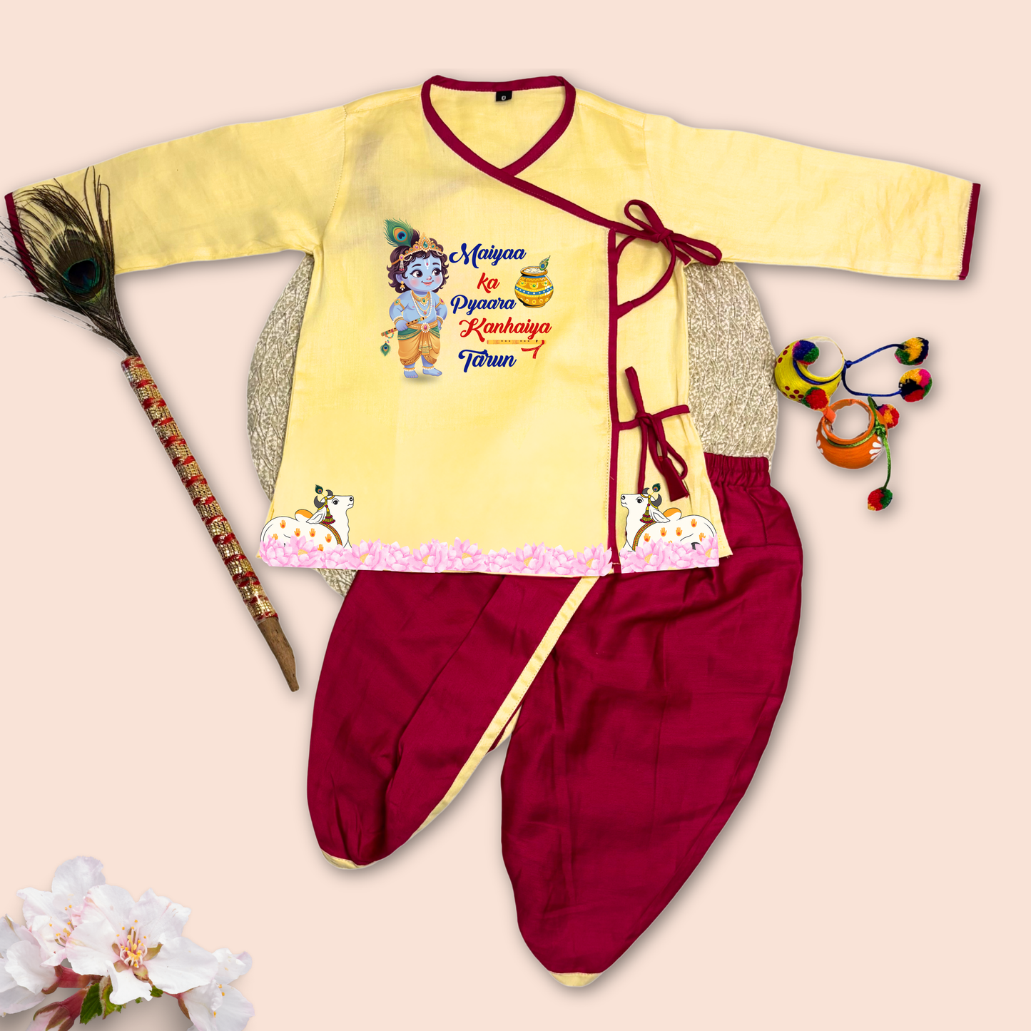 Maiyaa ka Pyaara Kanhaiya Dhoti Kurta Set