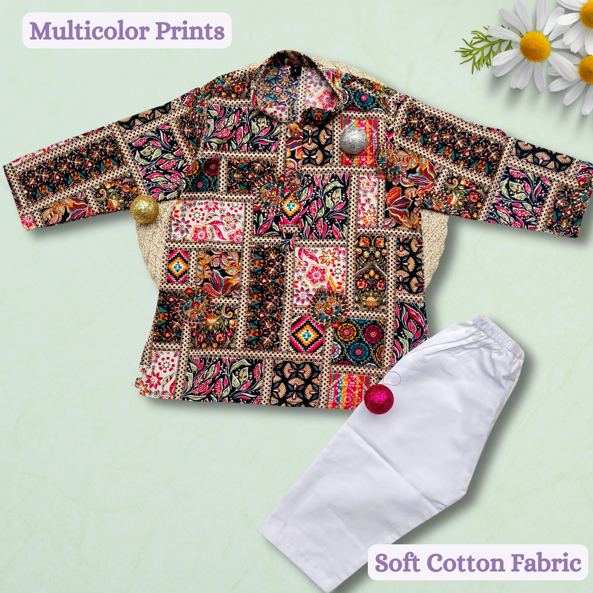 Multi Color Printed Kurta set