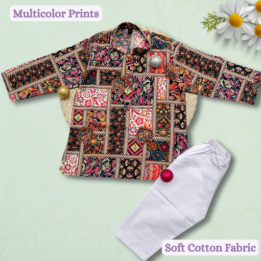 Multi Color Printed Kurta set