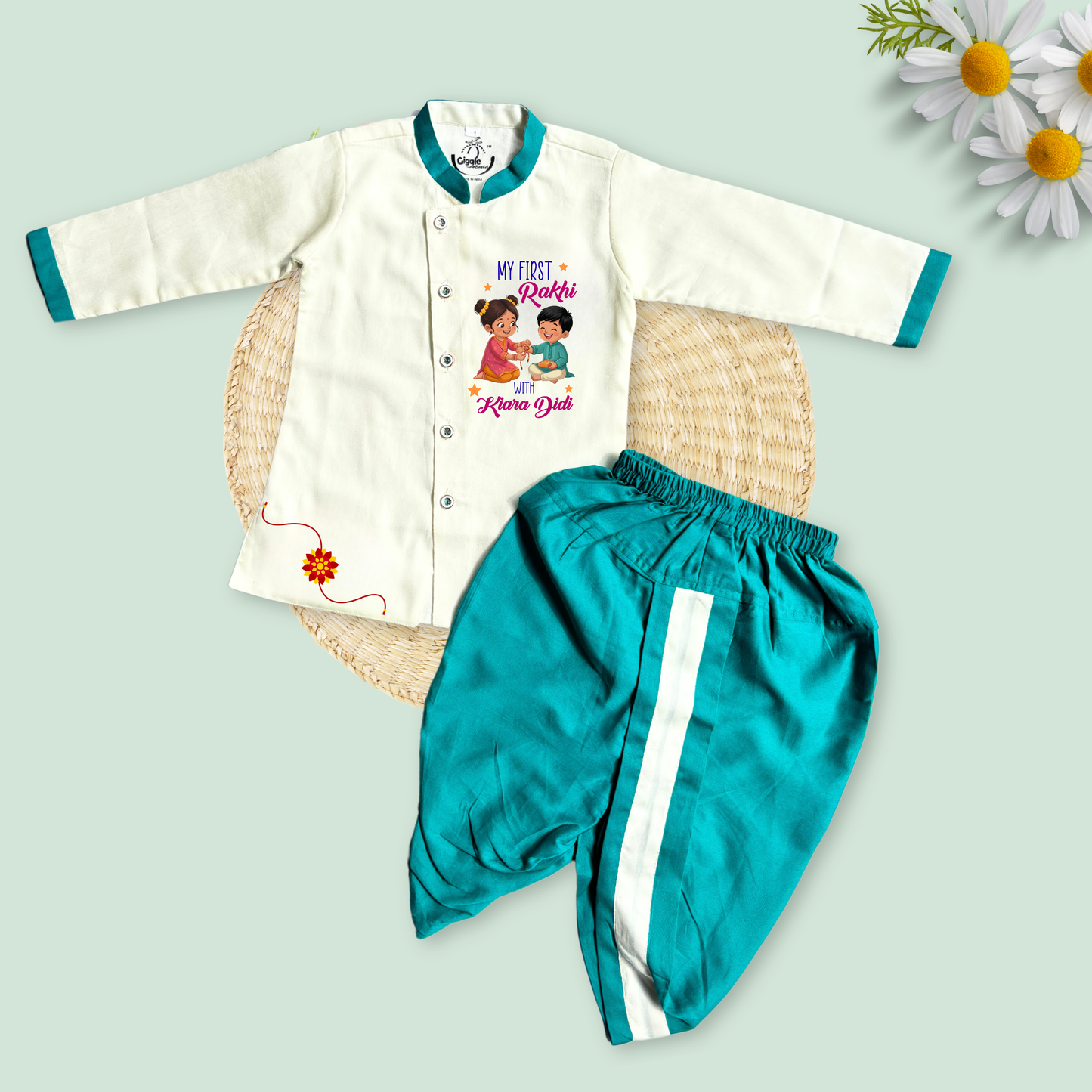 First Rakhi Dhoti Kurta Set