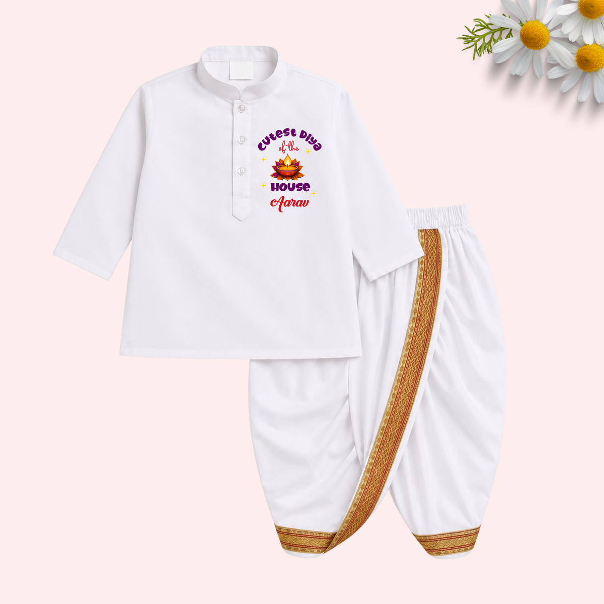 Cutest Diya of the House Dhoti kurta