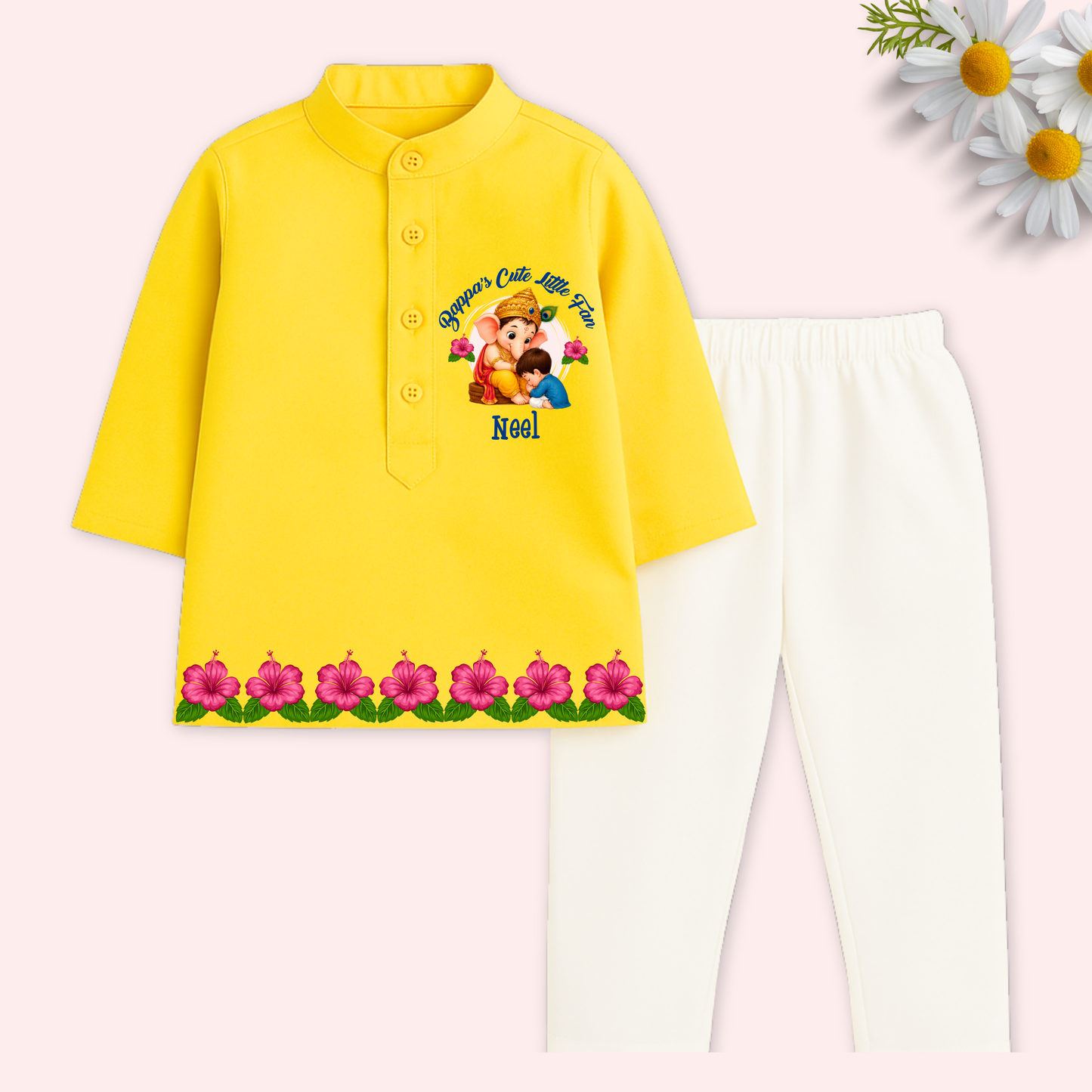 Bappa's cute little Fan Kurta set