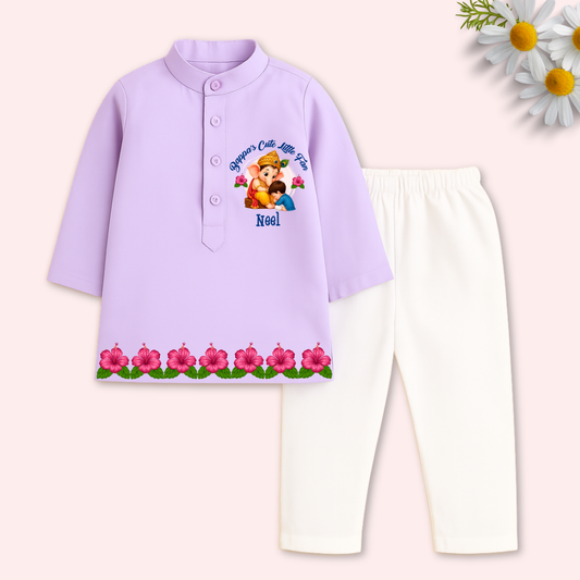 Bappa's cute little Fan Kurta set