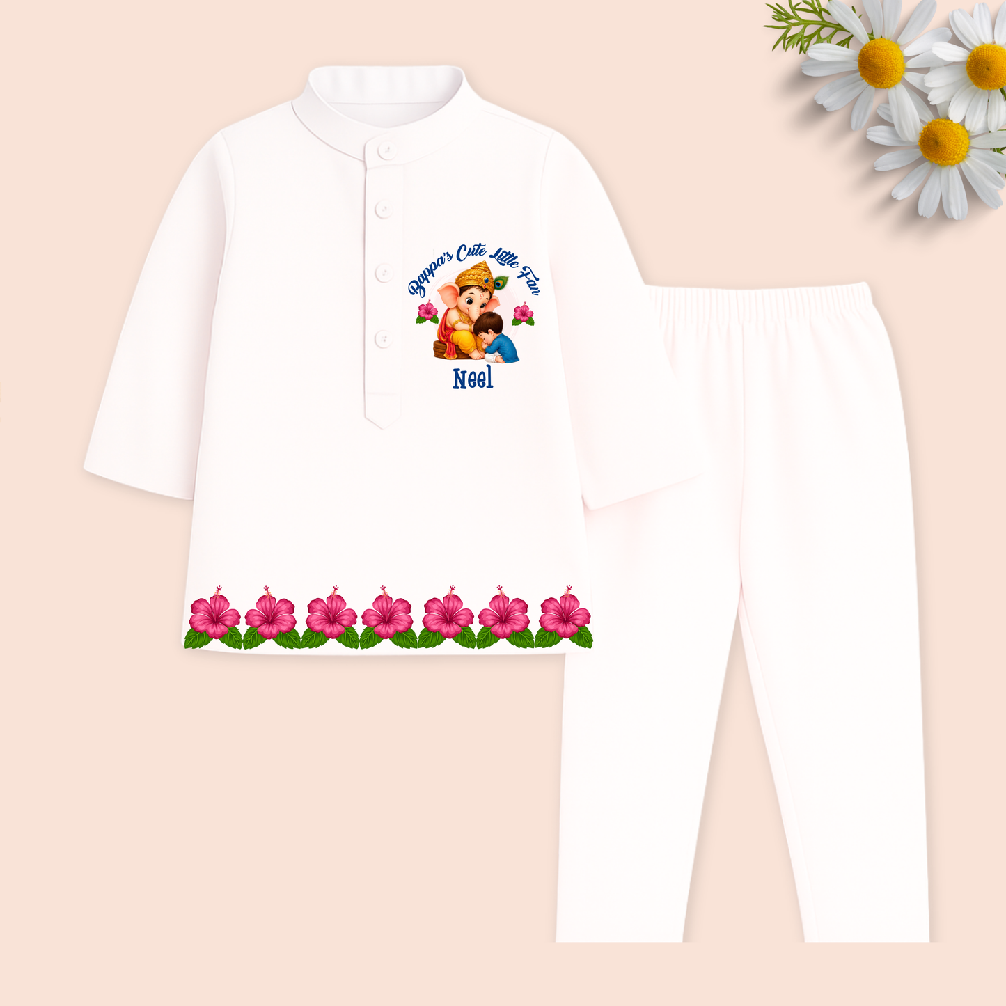 Bappa's cute little Fan Kurta set