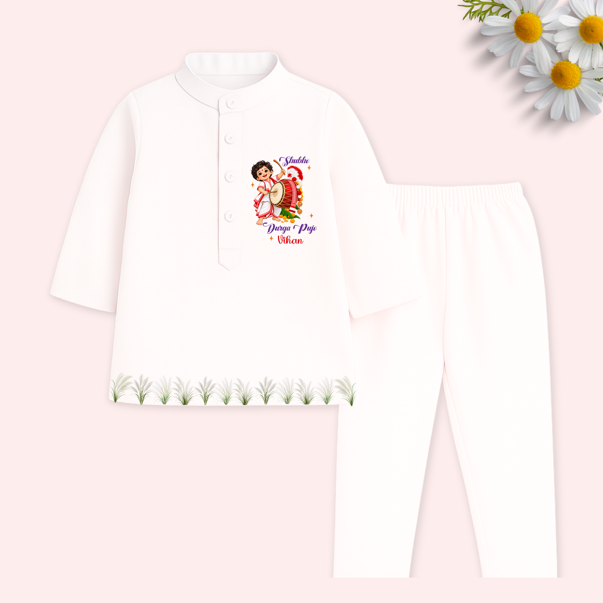Shubh Durga Pujo kurta set