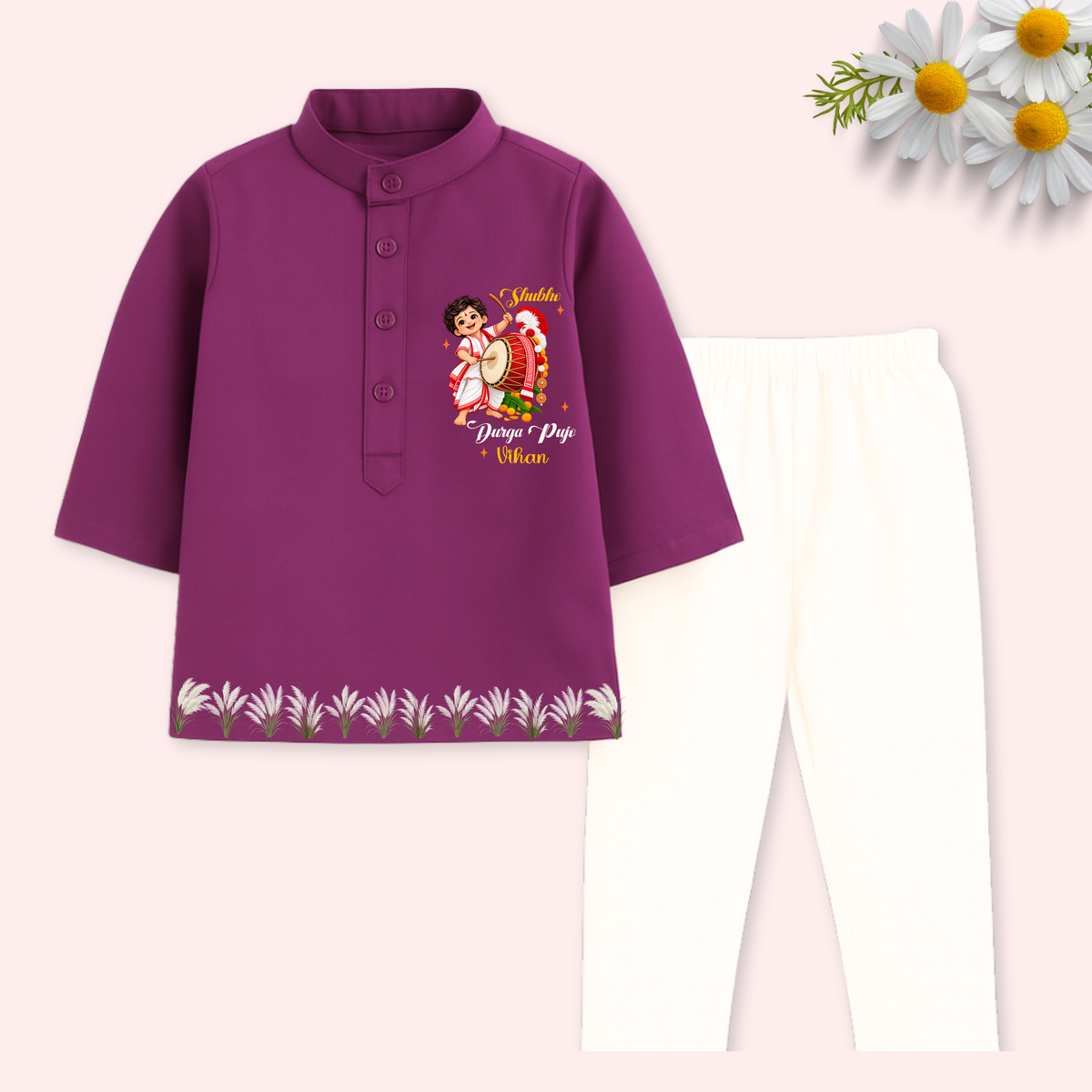 Shubh Durga Pujo kurta set