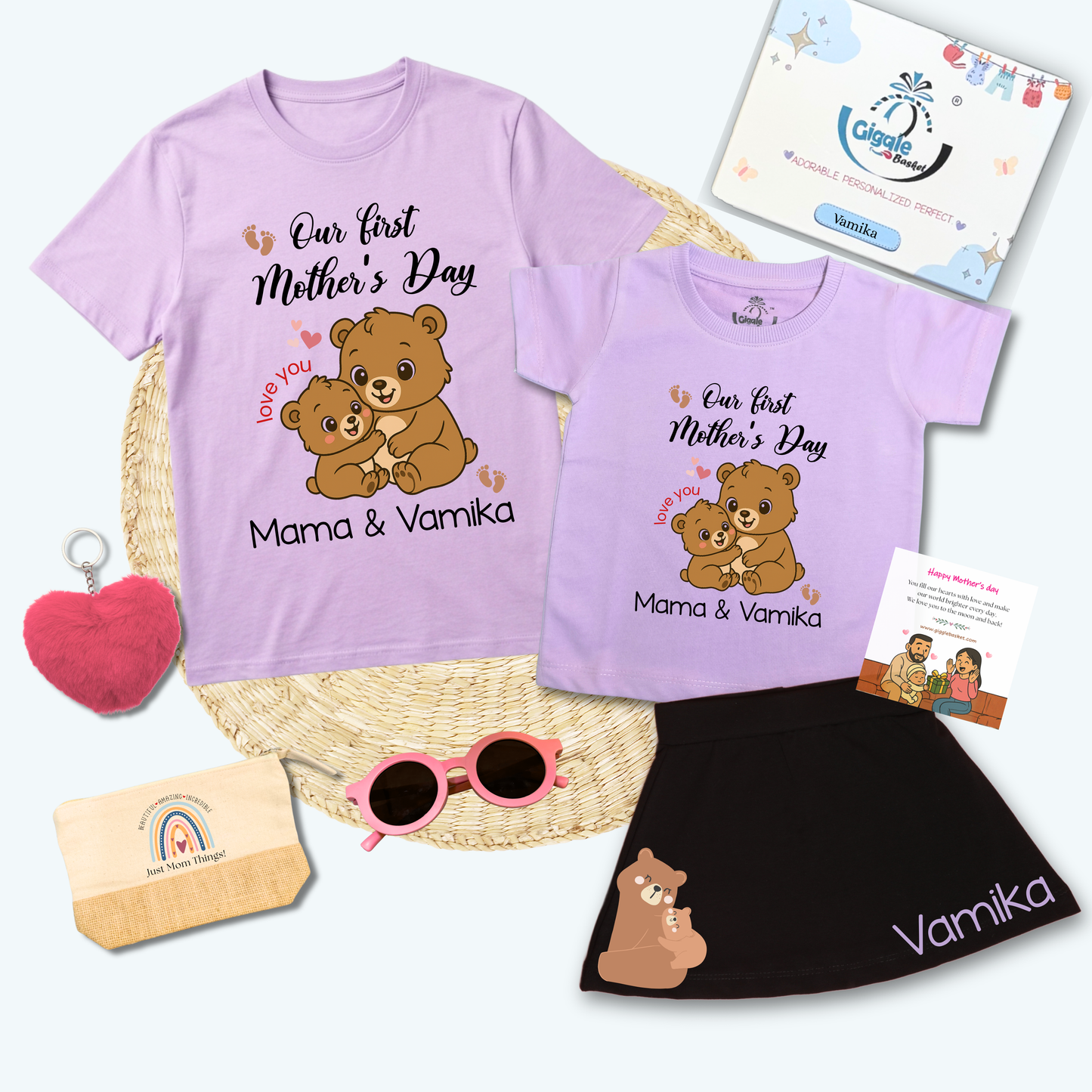 Mommy-Baby Teddy Gift Box