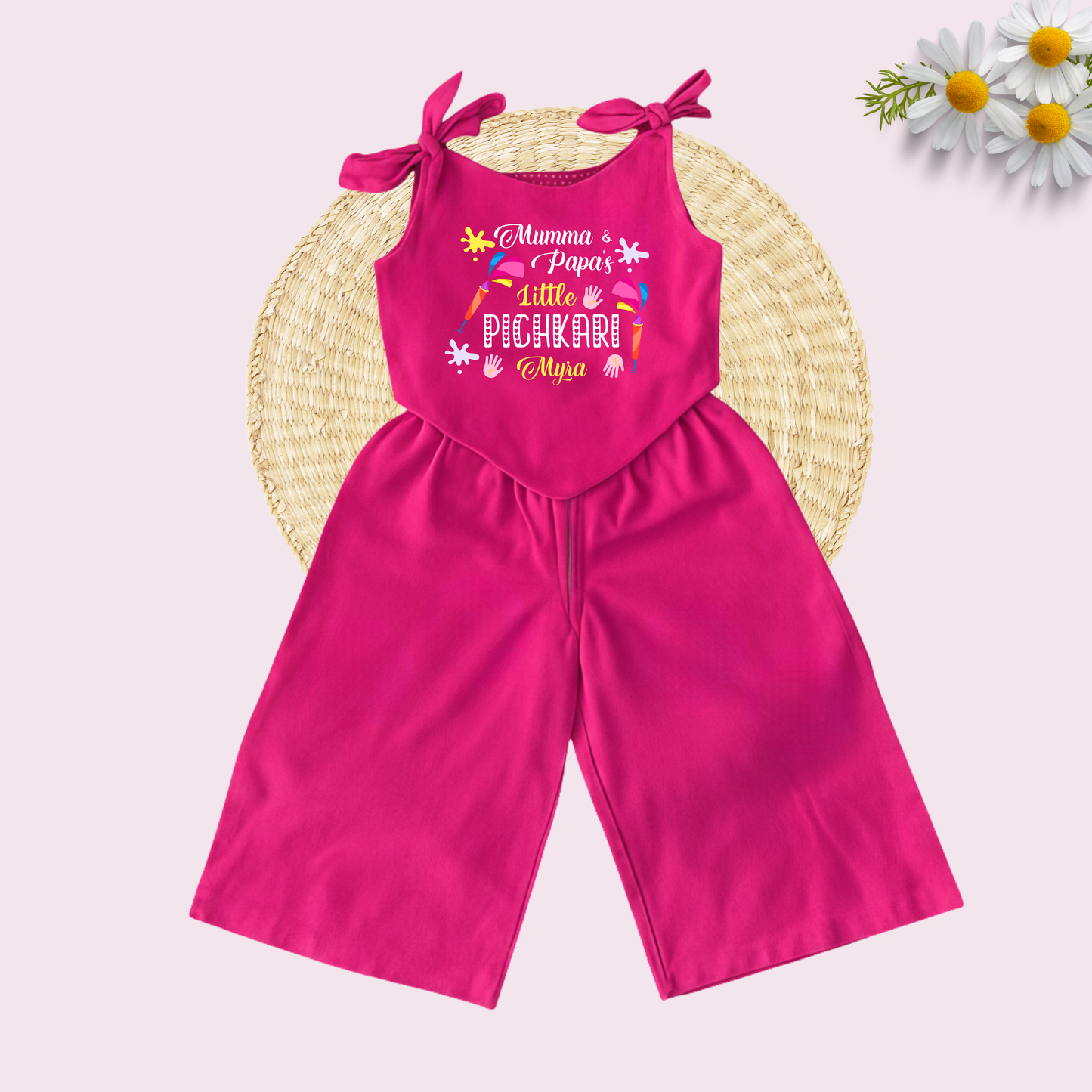 Mumma & Papa's little Pichkari Co-ord set