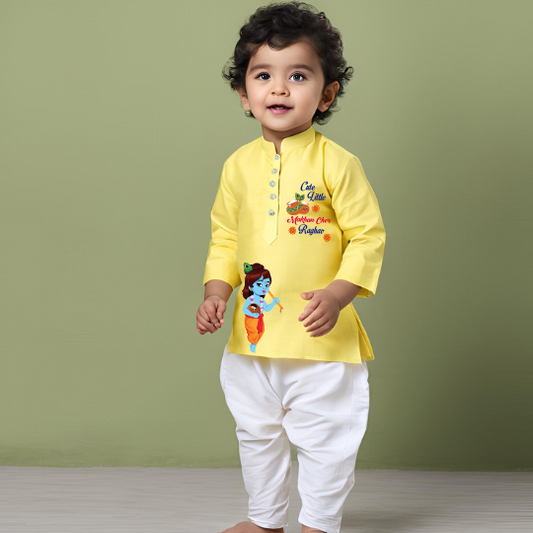 Cute Little Makhan Chor Kurta Set