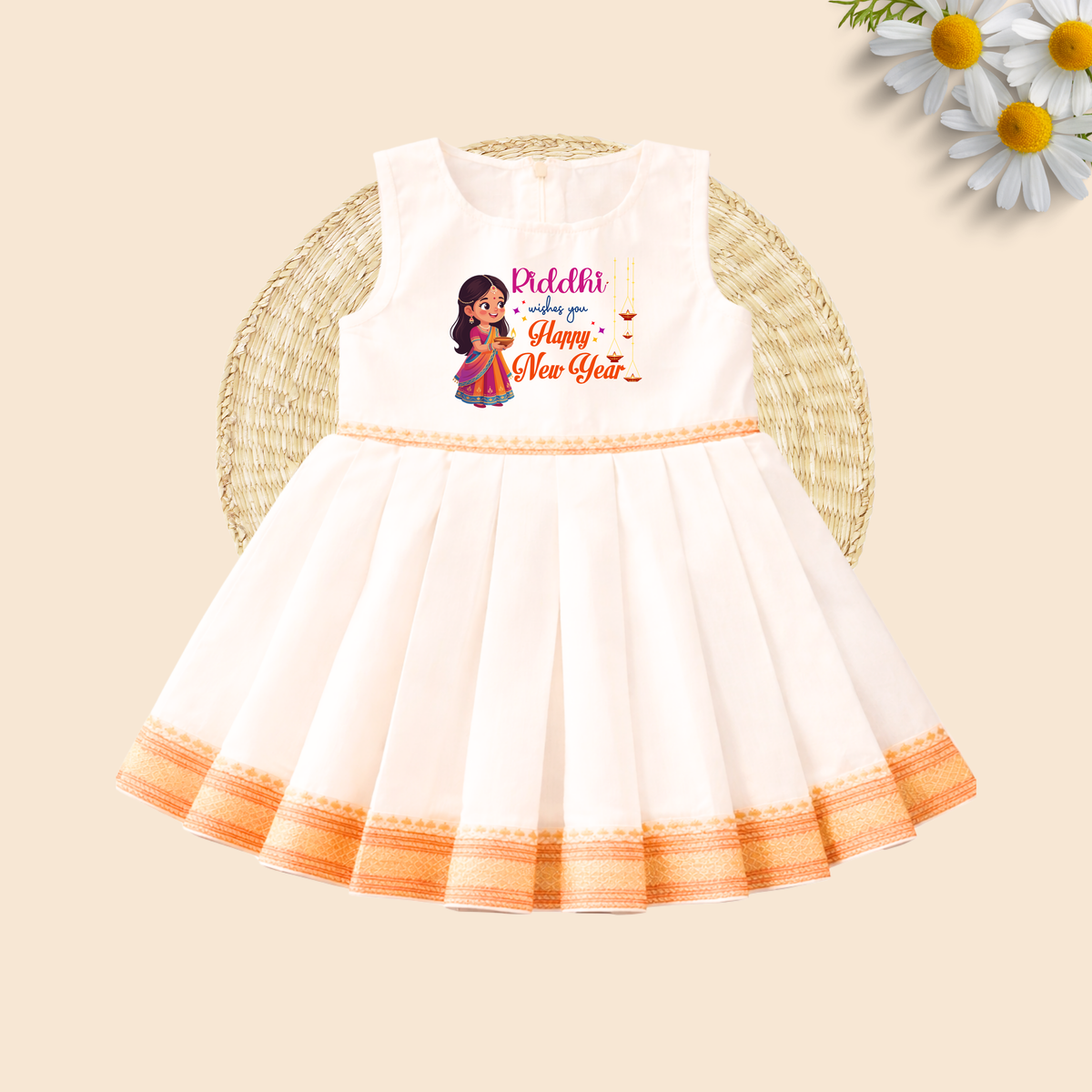 Wishes you Happy New Year Frock