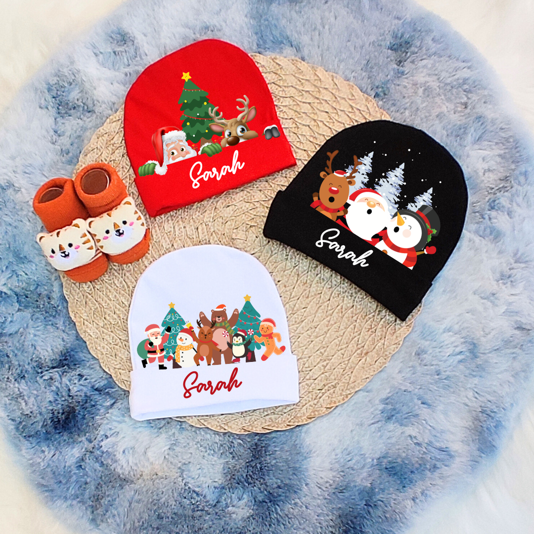 Christmas Caps (pack of 3) (0-6 months)