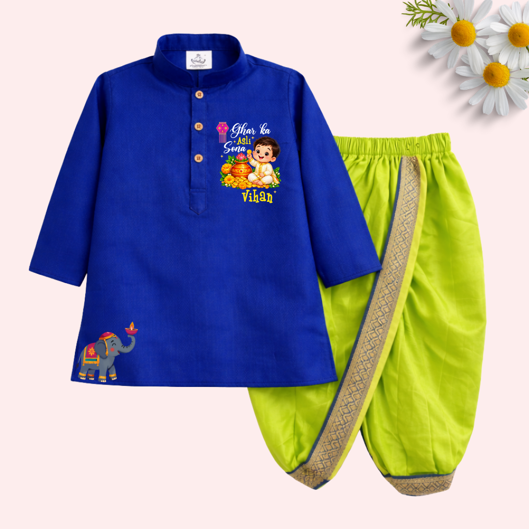 Ghar ka Asli Sona Dhoti kurta set