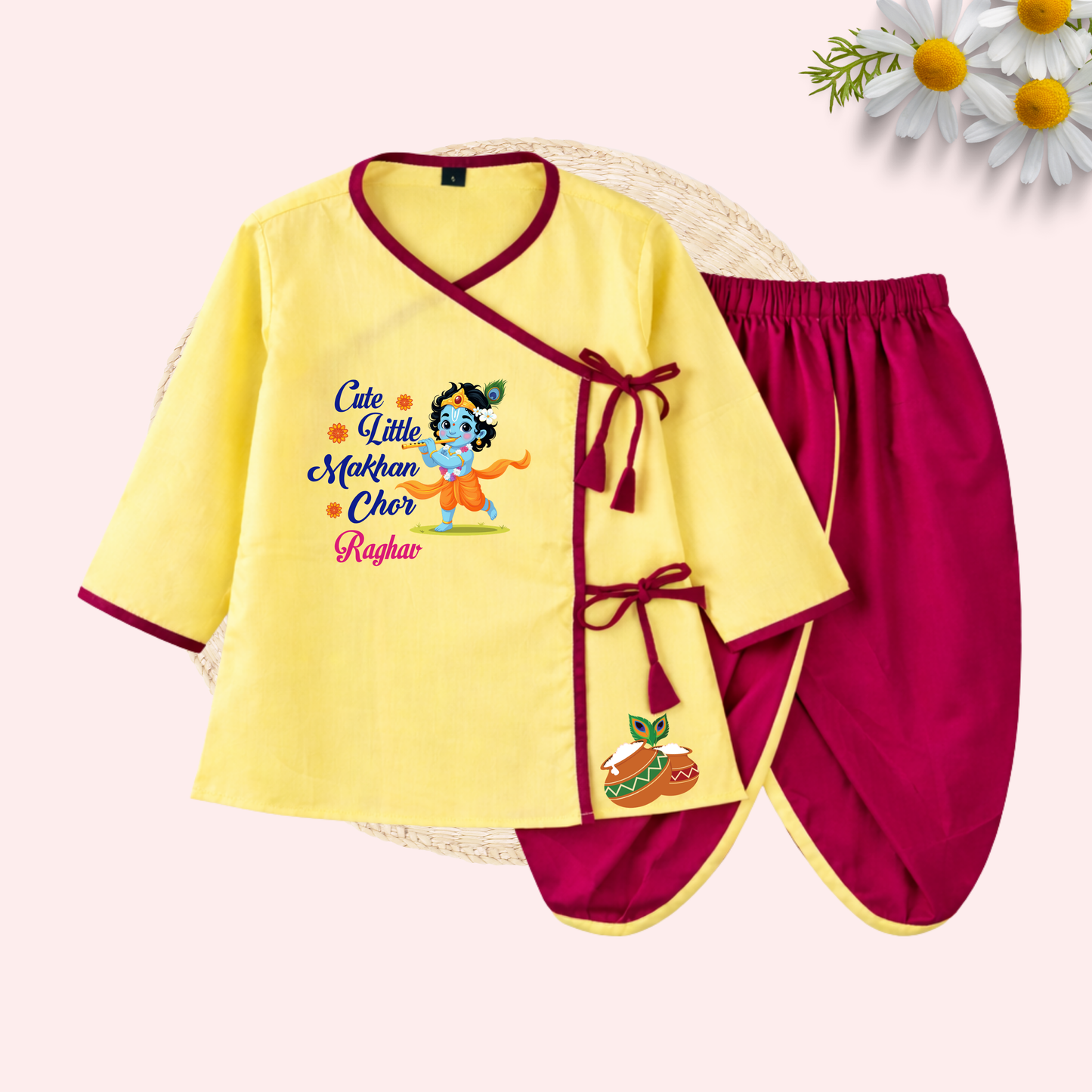 Cute little Makhan chor Dhoti Kurta