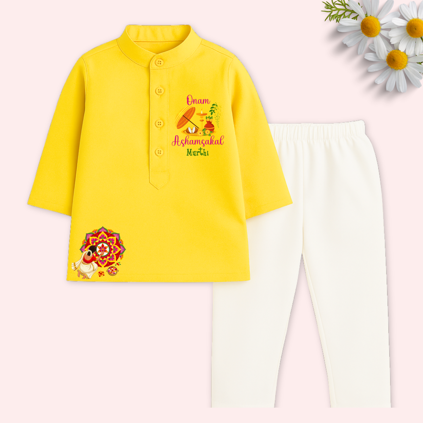 Onam Ashamsakal Kurta set