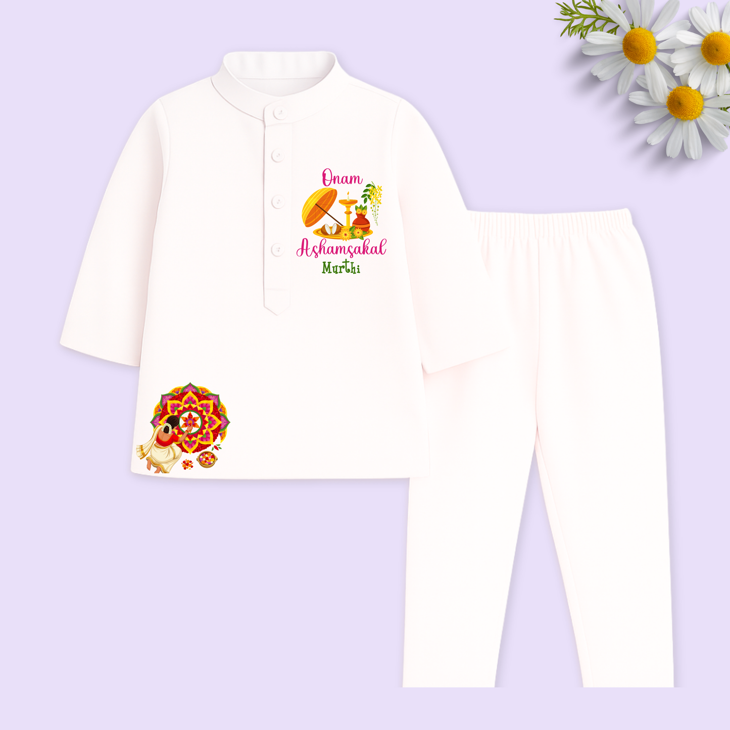 Onam Ashamsakal Kurta set