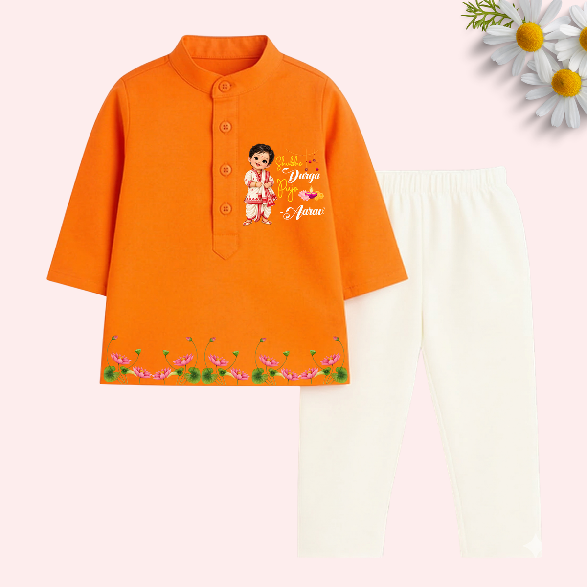 Shubho Durga Pujo kurta set