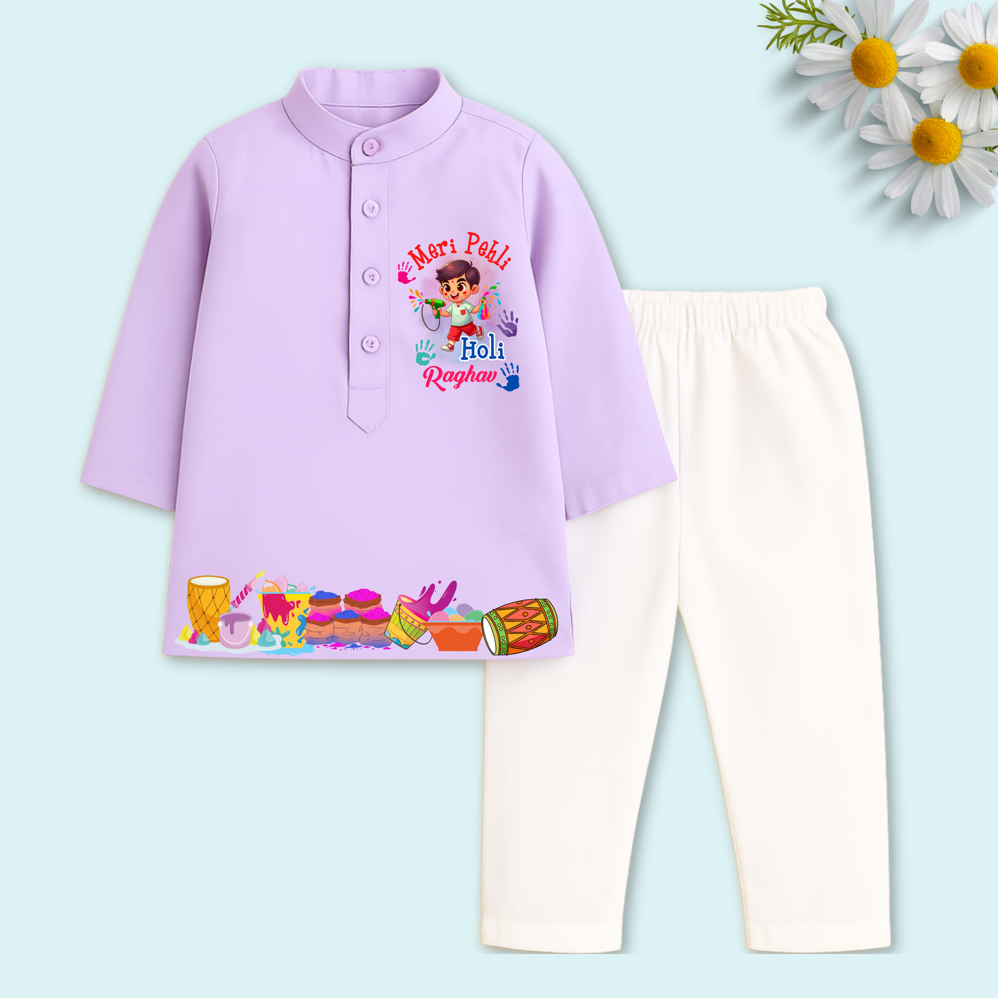 Meri Pehli Holi Kurta Set