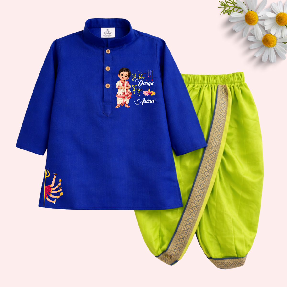 Durga Pujo Dhoti Kurta set