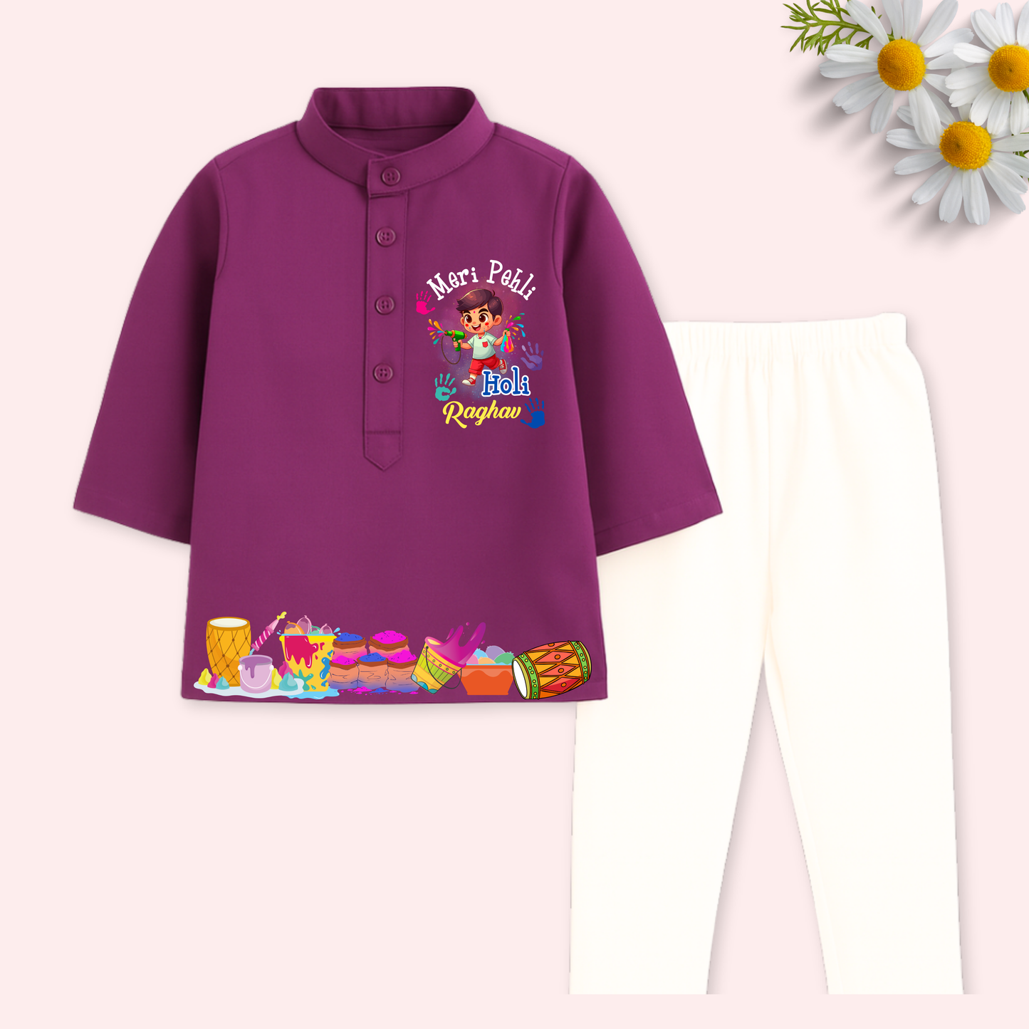 Meri Pehli Holi Kurta Set