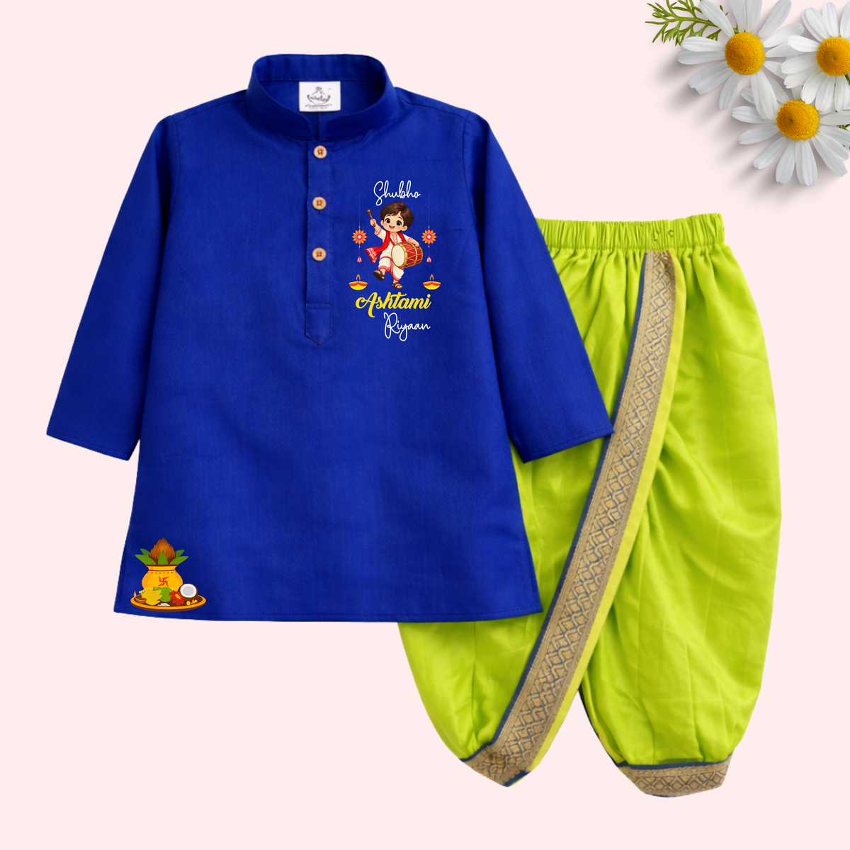 Shubho Ashtami Dhoti kurta set