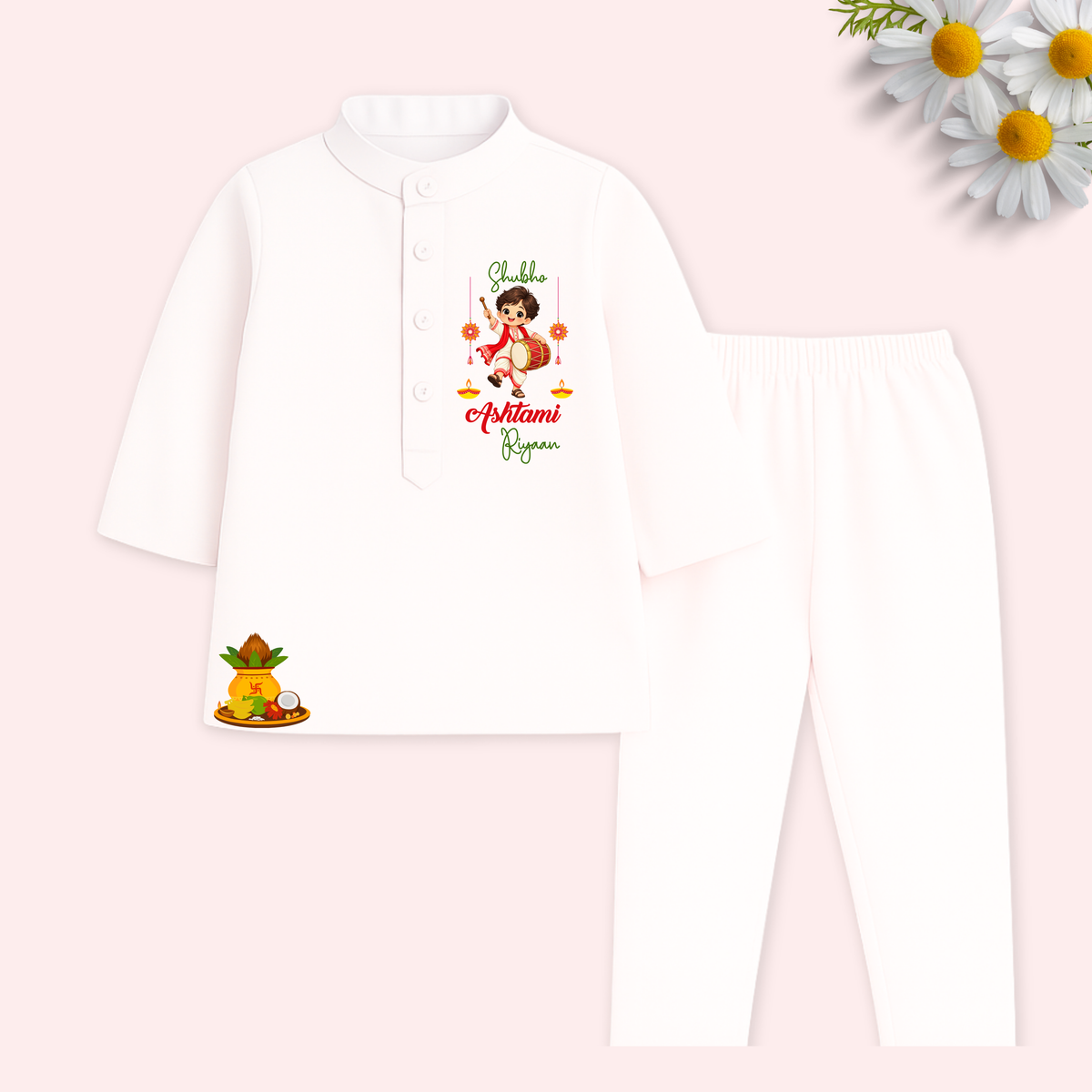 Shubho Ashtami Kurta set