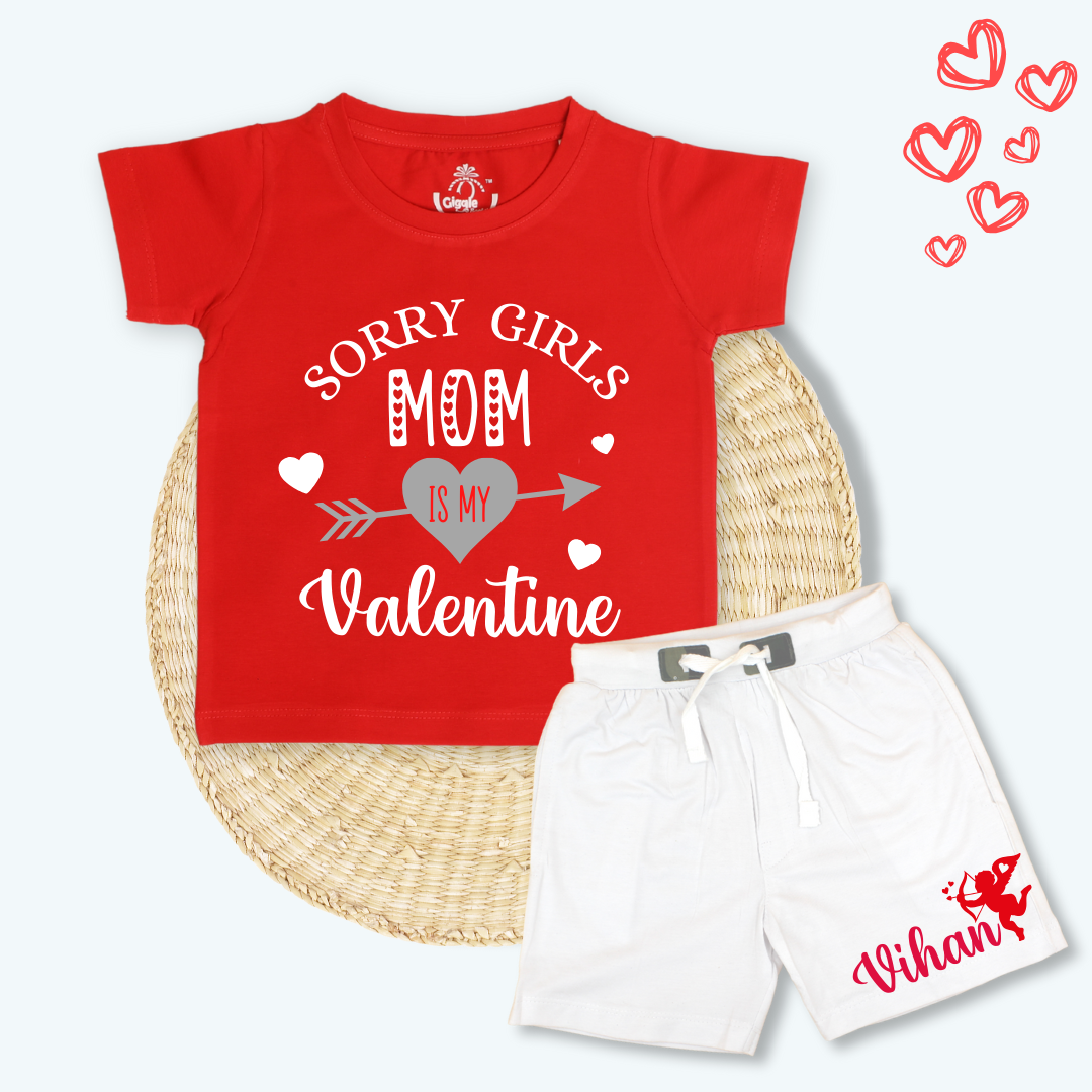 Sorry Girls Mom Is My Valentine Set