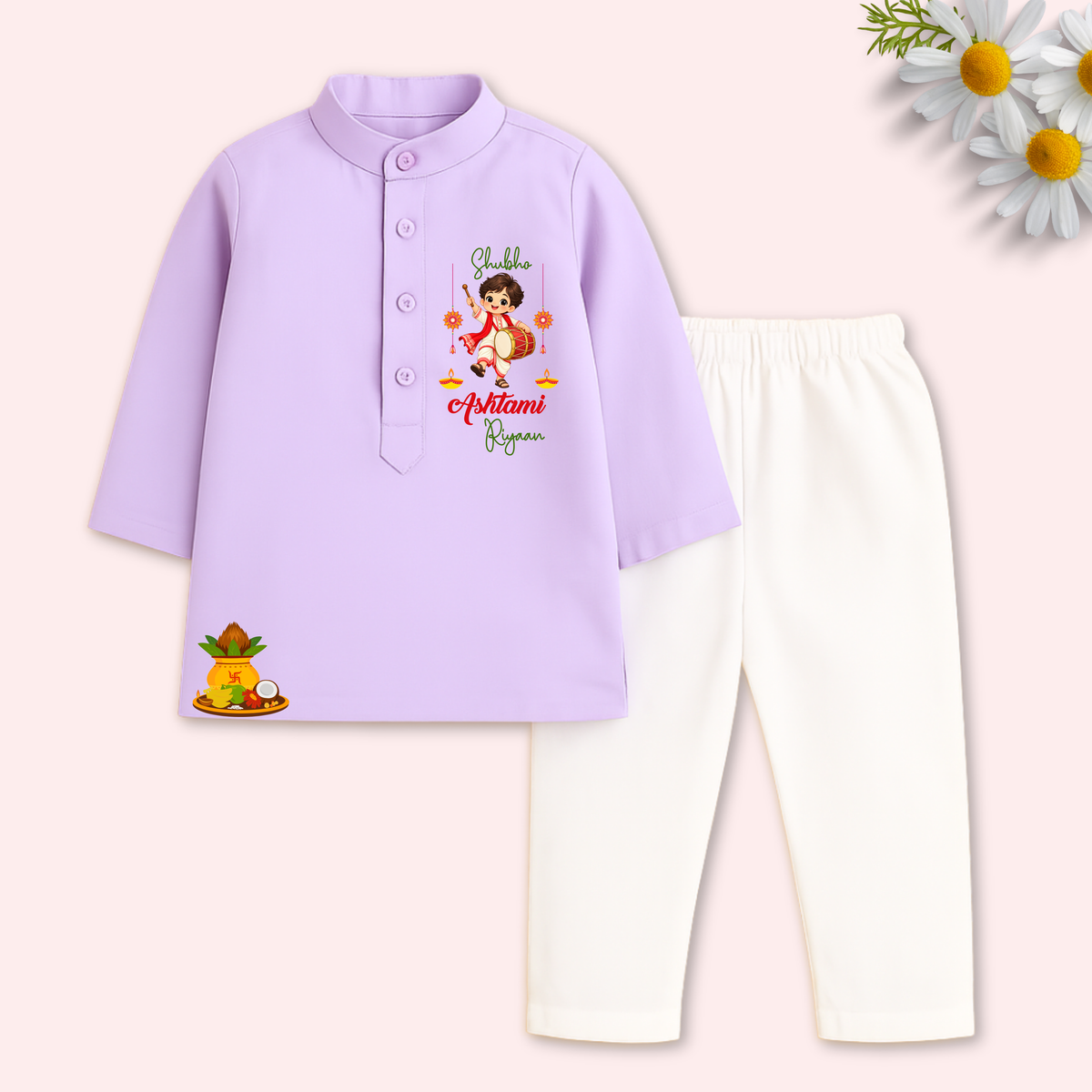 Shubho Ashtami Kurta set