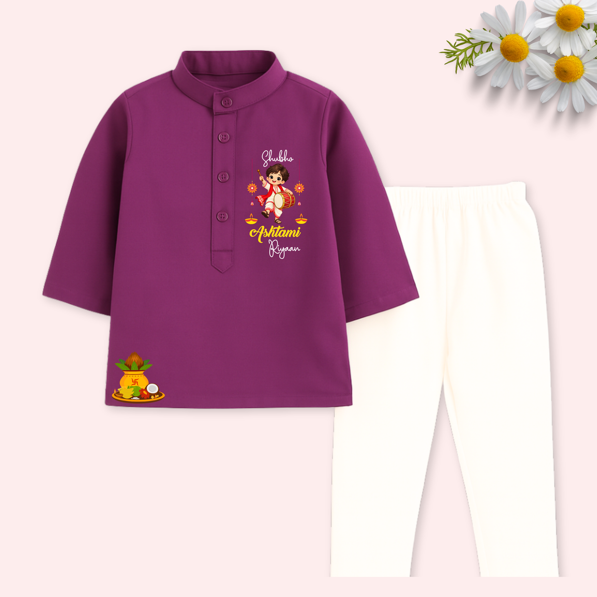 Shubho Ashtami Kurta set