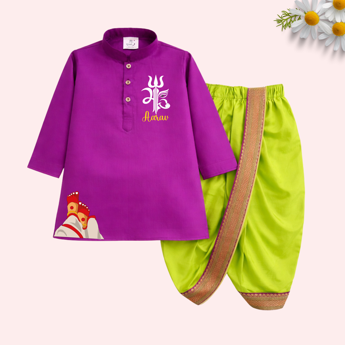 Maa Durga Dhoti kurta set