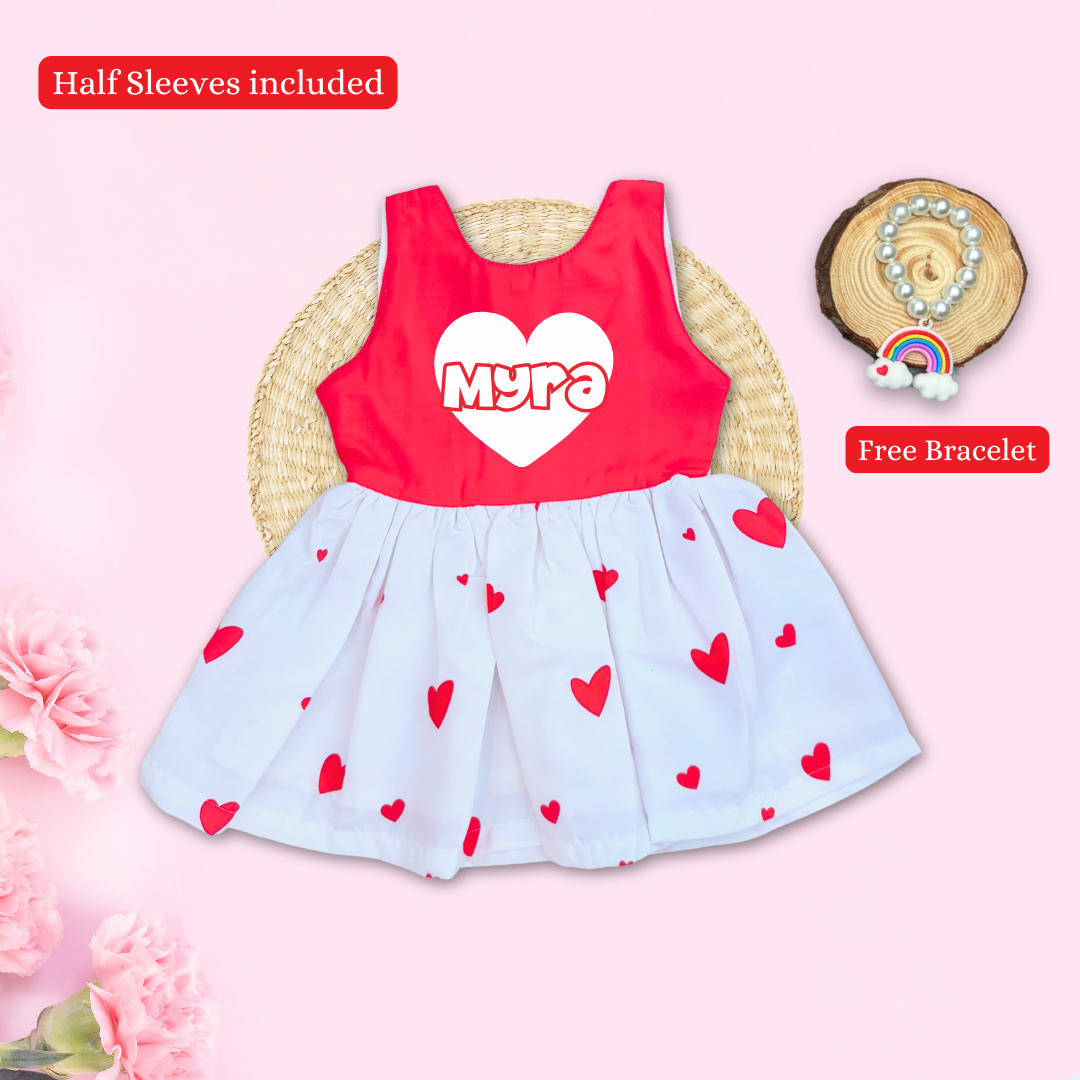 Valentine's day Baby Frock