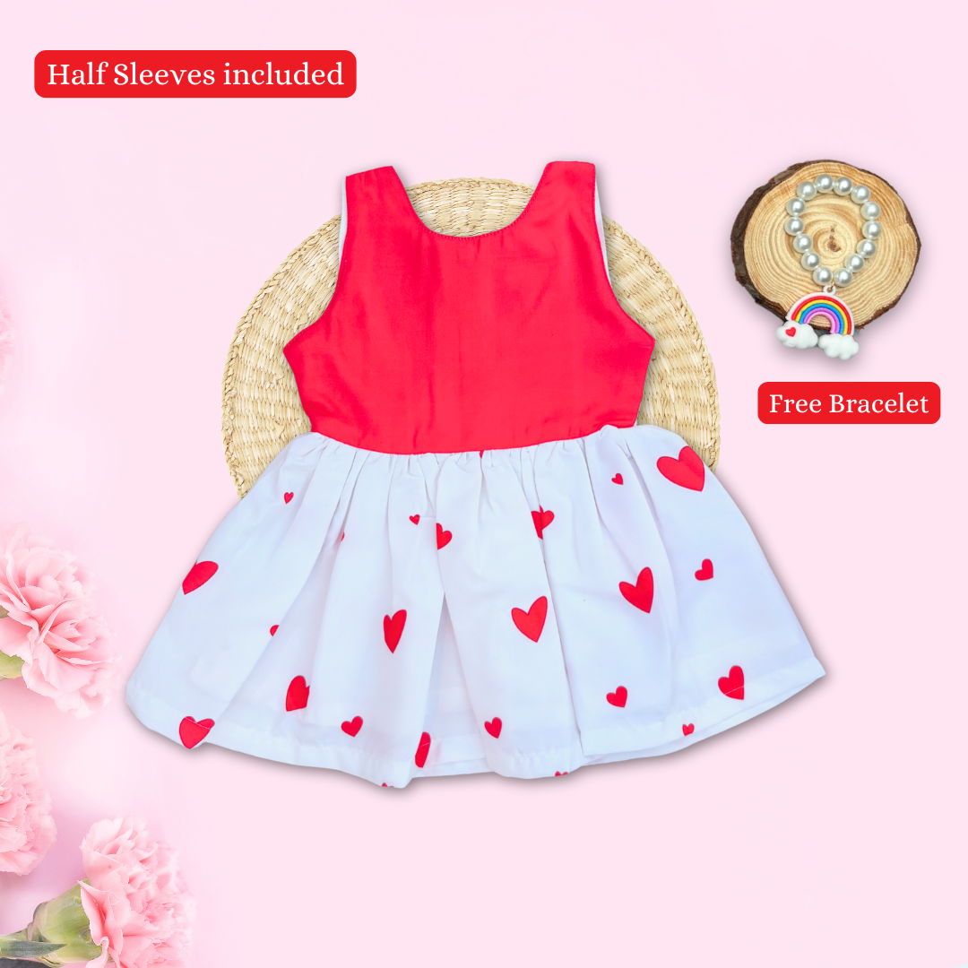 Valentine's day Baby Frock (Without Name)