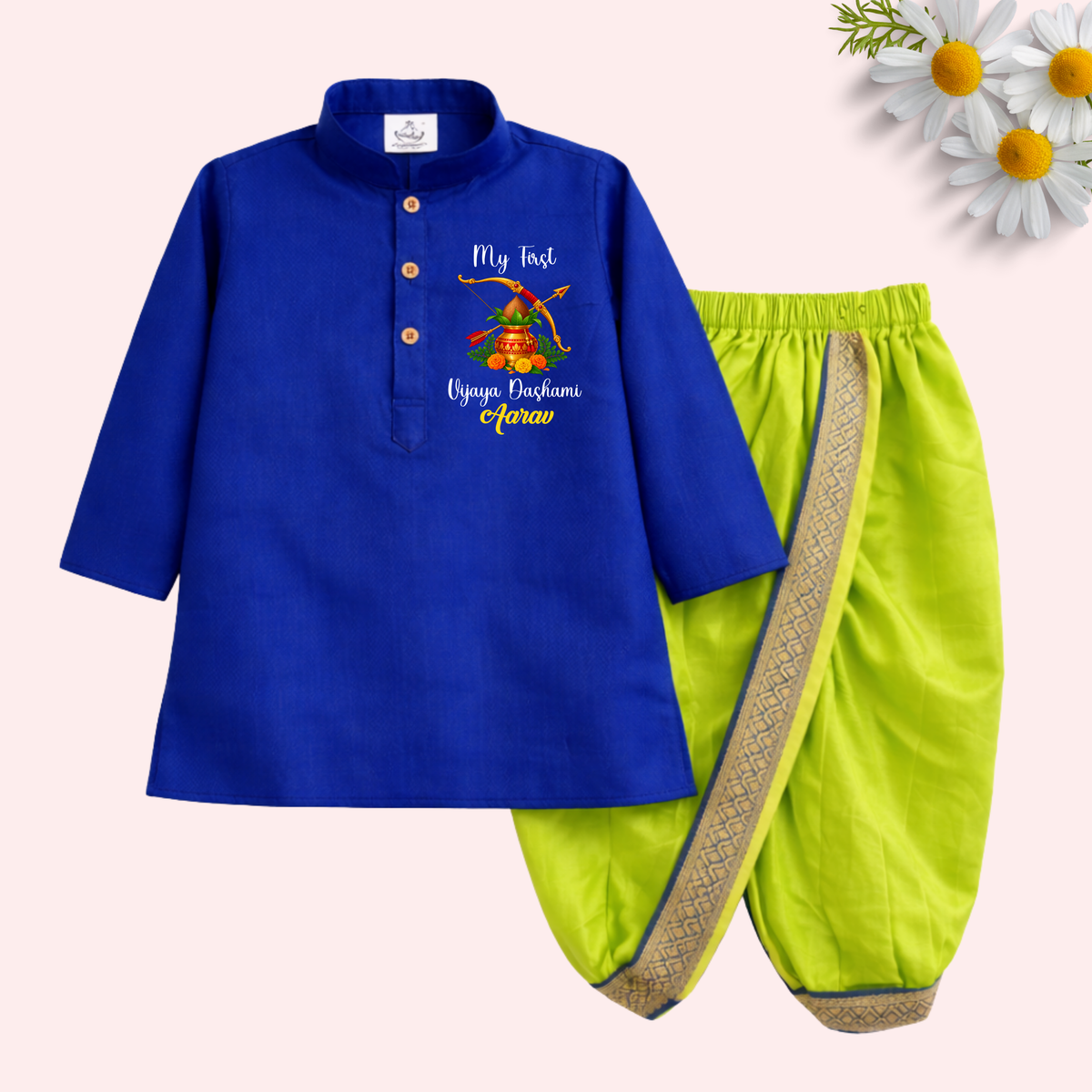 My First Vijaya Dashami Dhoti kurta set