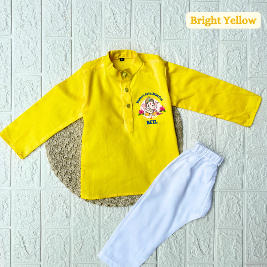 Bappa's Cute Little Fan Kurta Set