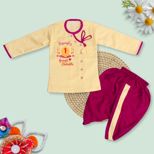 1st Ganesh Chaturthi Dhoti Kurta