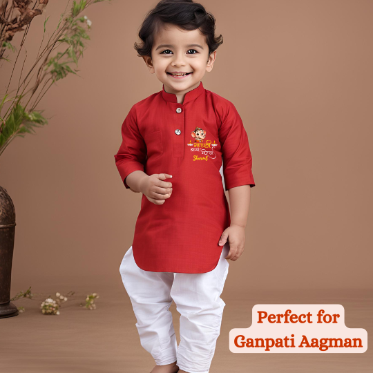 Ganpati Bappa Mourya Kurta Set