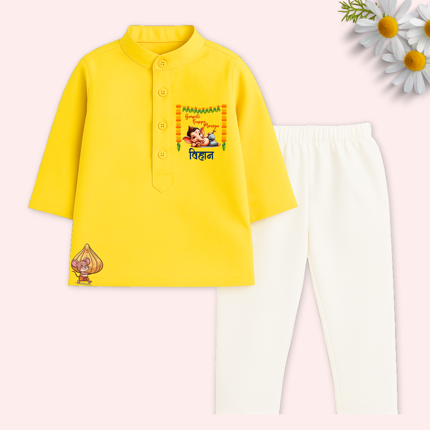 Ganpati Bappa Mourya Kurta Set