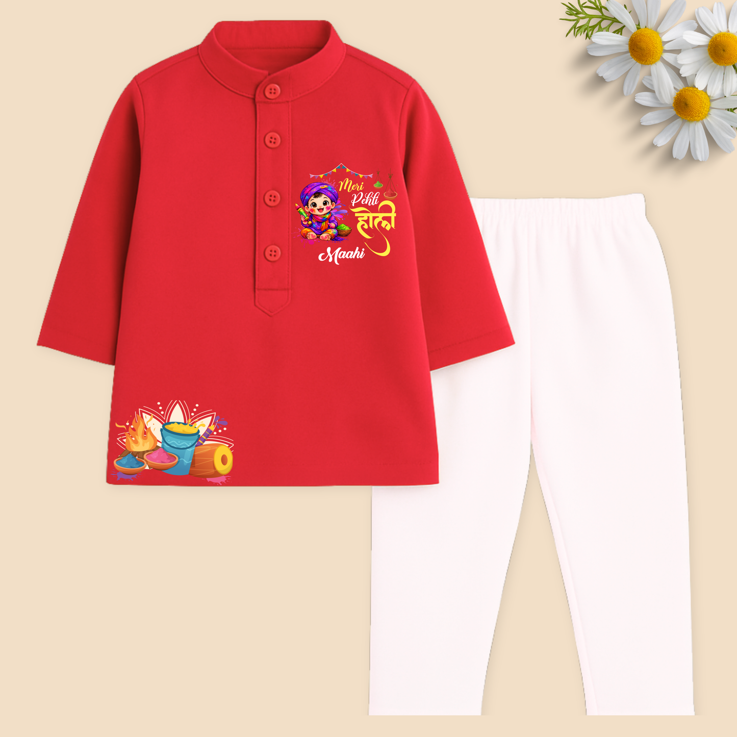 Meri Pehli Holi Kurta Set