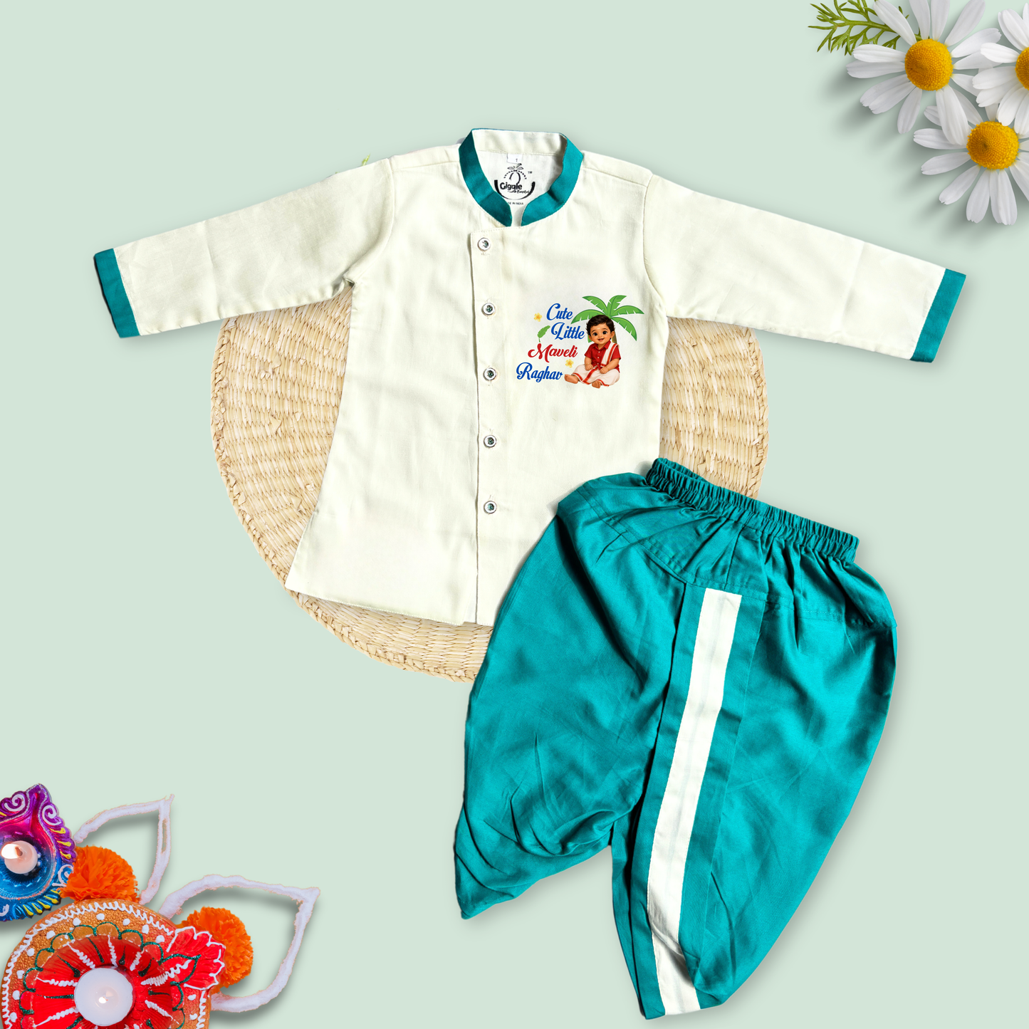 Cute Little Maveli Dhoti kurta