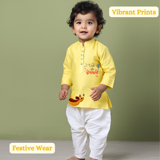 Subh Deepavali Kurta Set