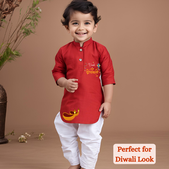 Subh Deepavali Kurta Set