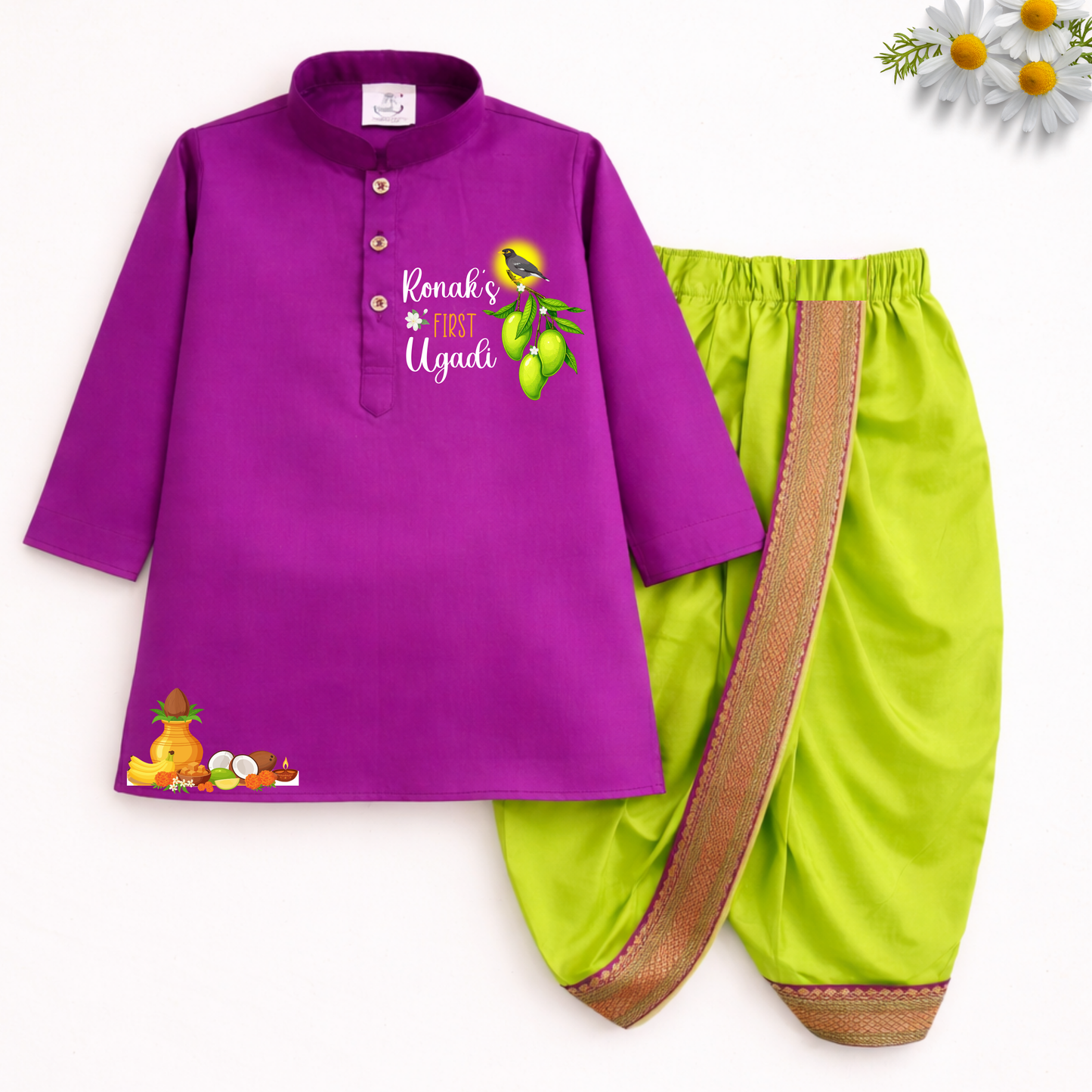 First Ugadi Dhoti Kurta