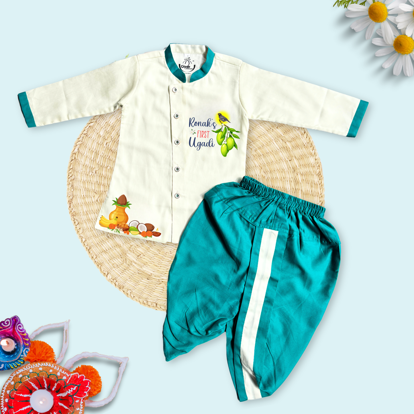 First Ugadi Dhoti Kurta