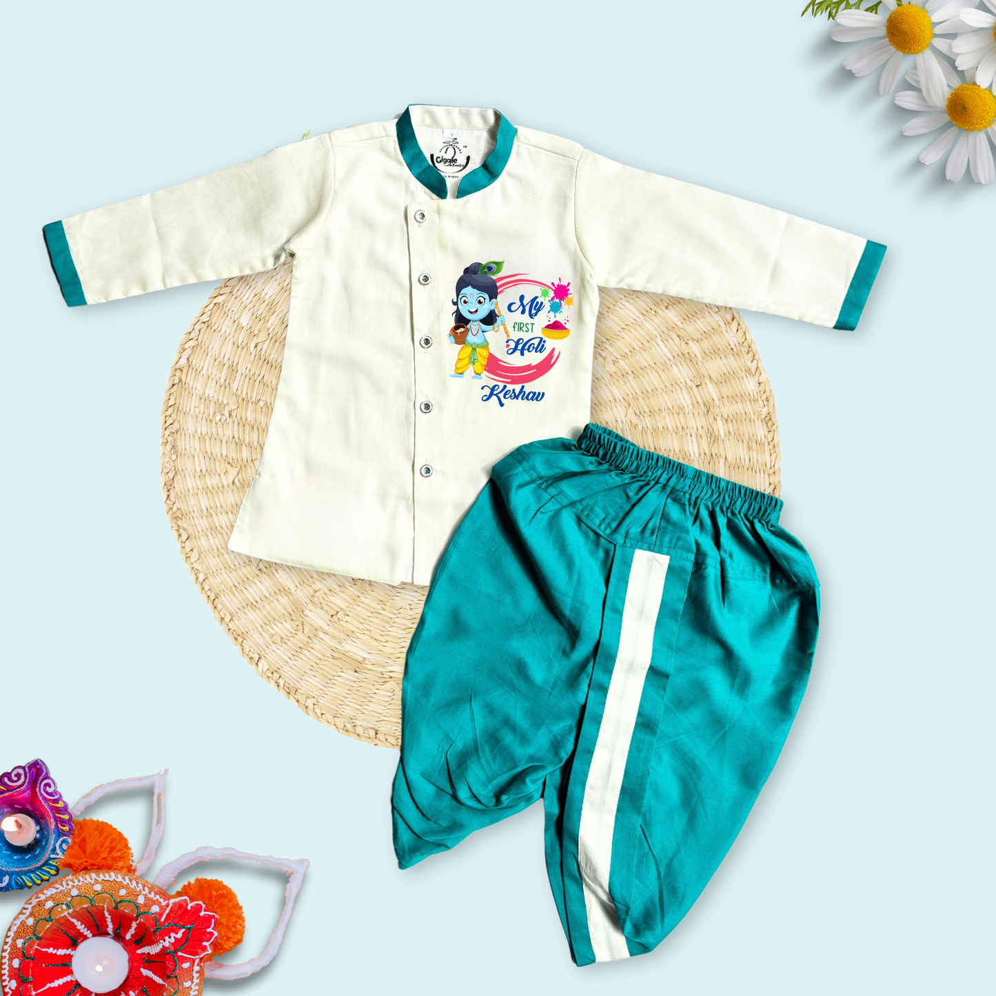 My First Holi Dhoti Kurta