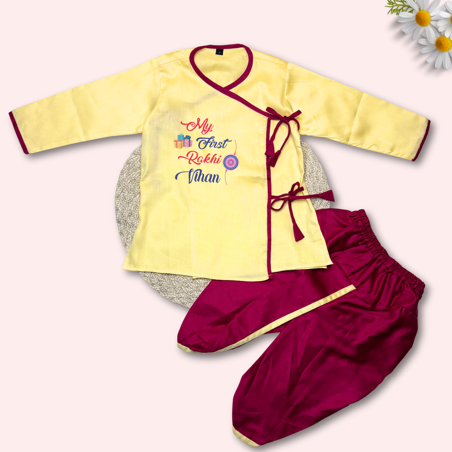My first Rakhi Dhoti kurta set