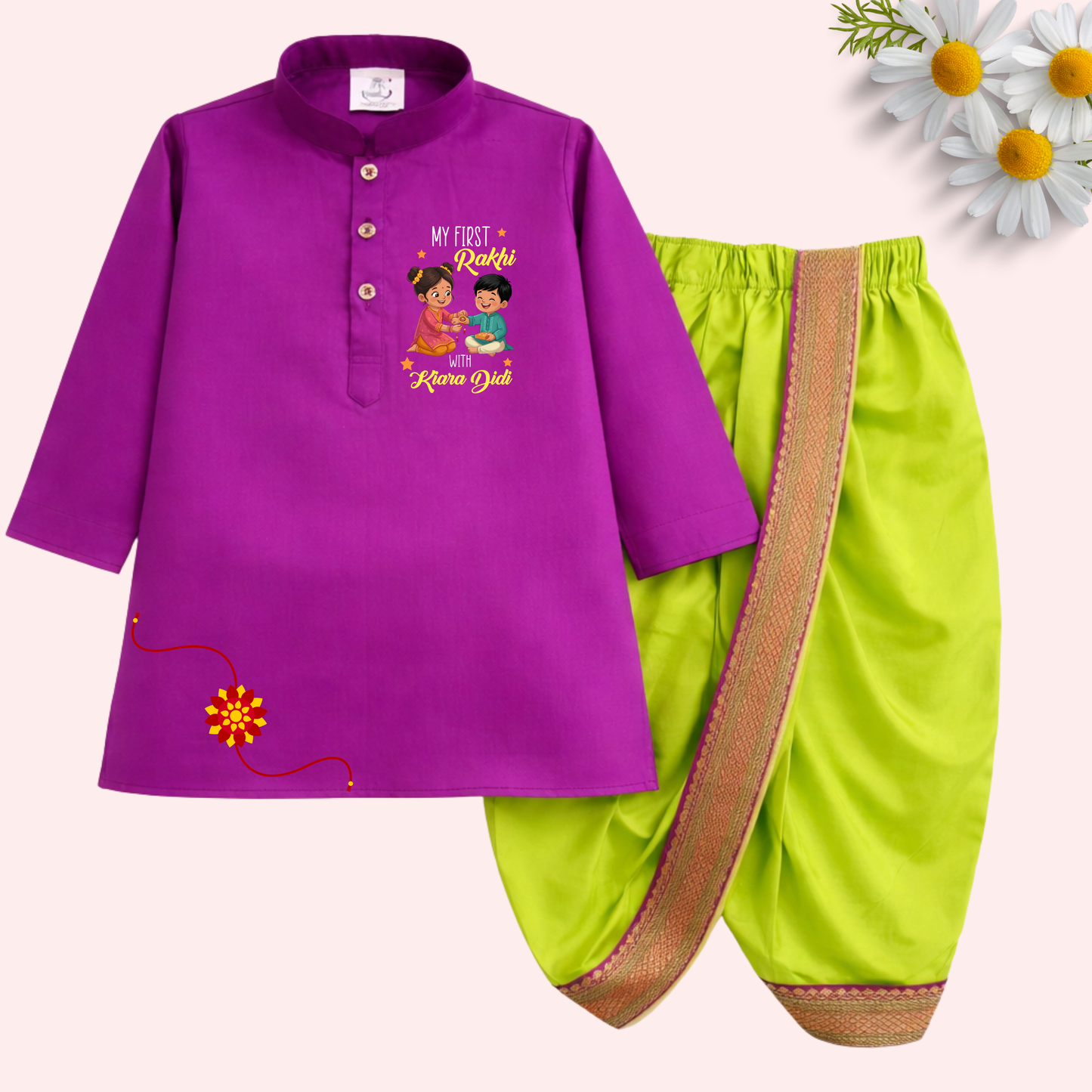 First Rakhi Dhoti Kurta Set