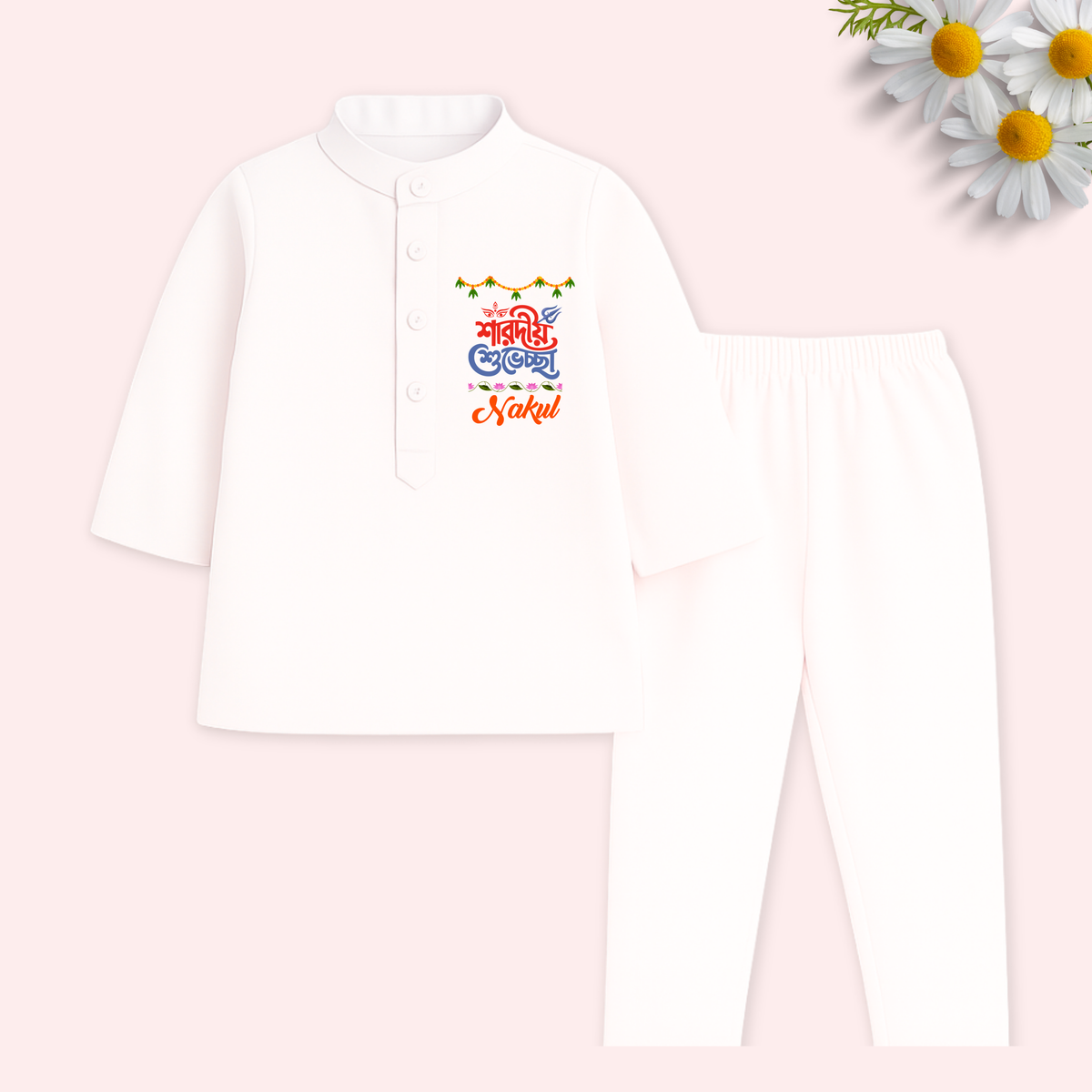 Sharodiya Shubhechha kurta set