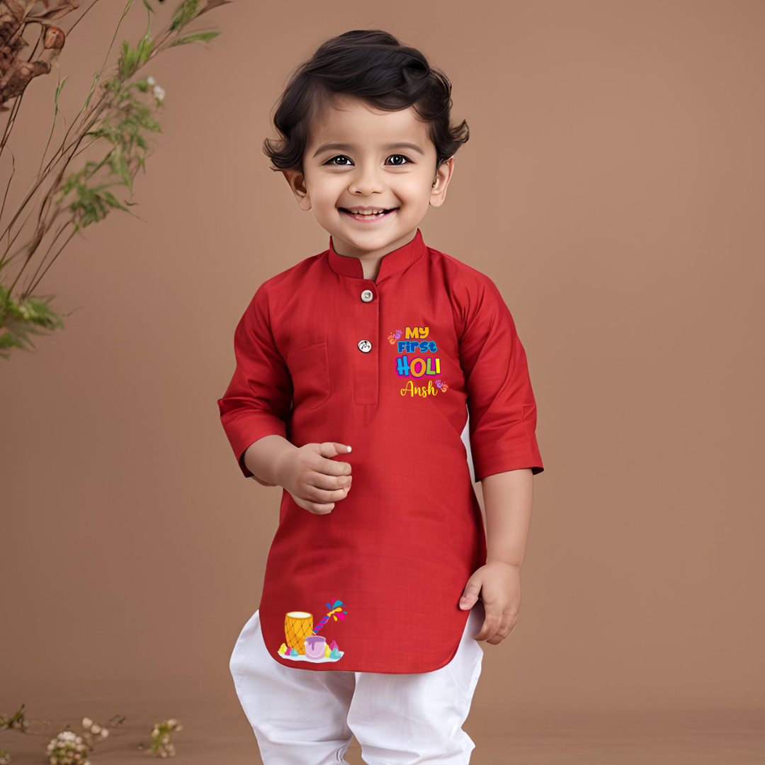 My first holi (Kurta set)