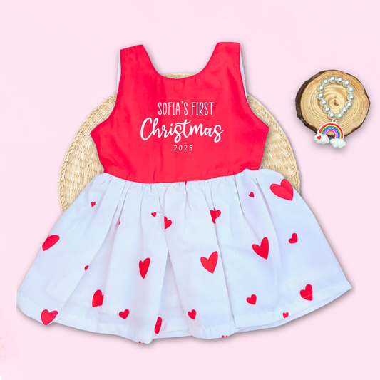 FIRST CHRISTMAS 2025 Baby Frock