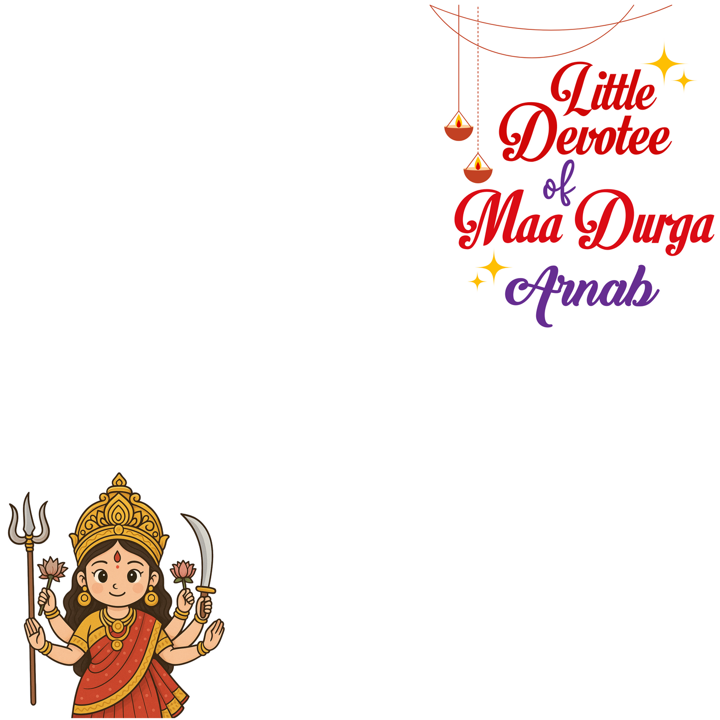 Little Devotee Of Maa Durga