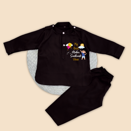 My first Makar Sankranti (Pathani set)